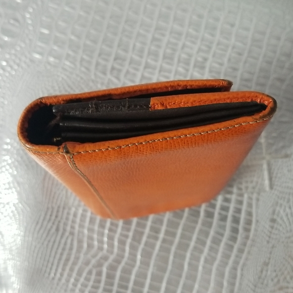 LOEWE FRONT FLAP  WALLET IN TANGERINE CALFSKIN - Picture 4 of 11
